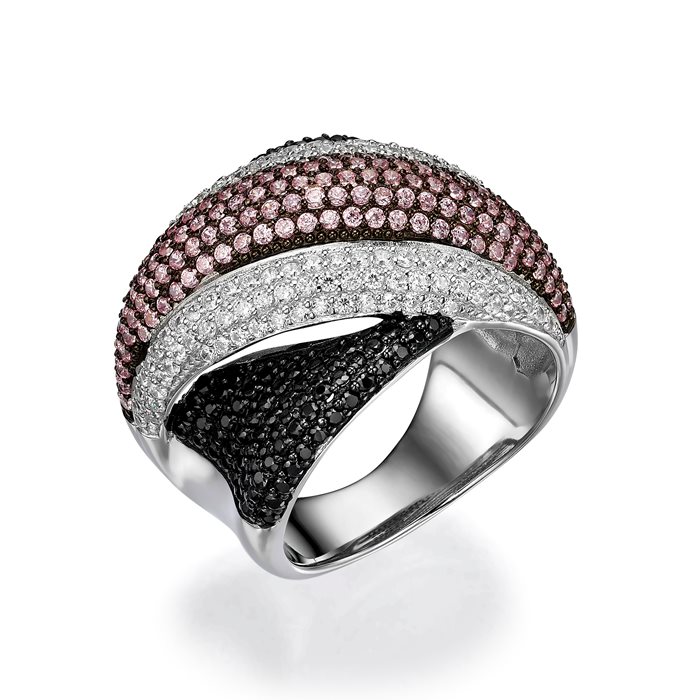 SPARKLING RIBBONS RING