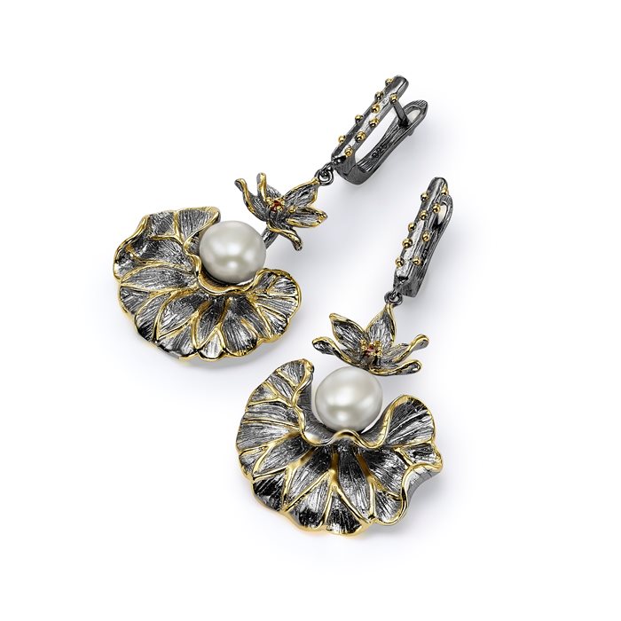 SILVER LILIES EARRINGS