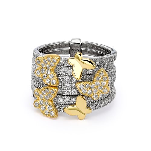 GOLD BUTTERFLY RING